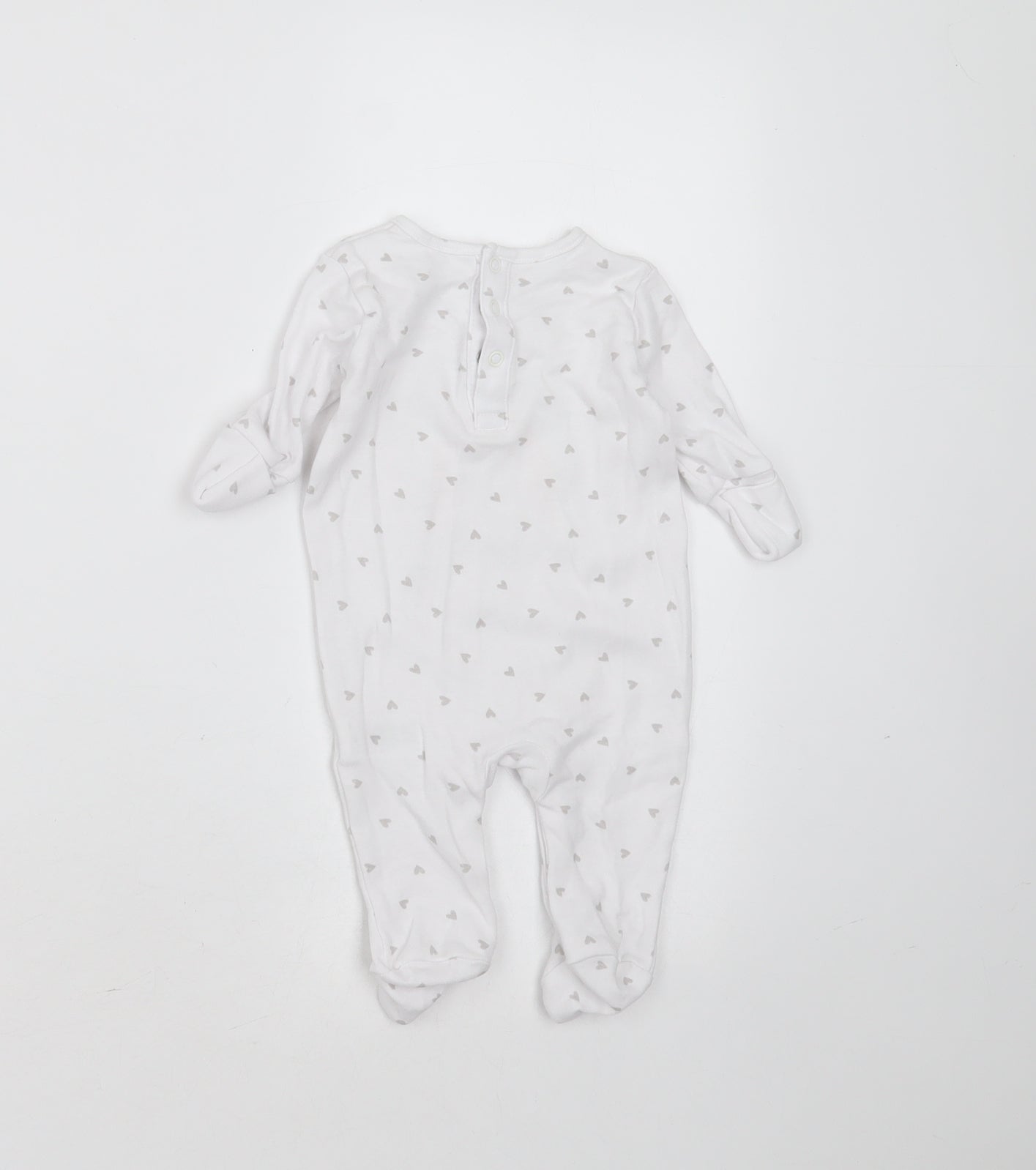 Matalan Baby White Geometric Cotton Babygrow One-Piece Size Newborn   - best grandad