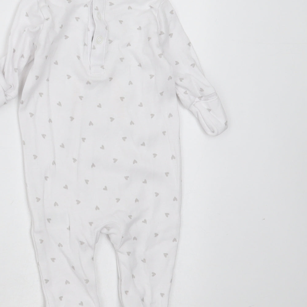 Matalan Baby White Geometric Cotton Babygrow One-Piece Size Newborn   - best grandad