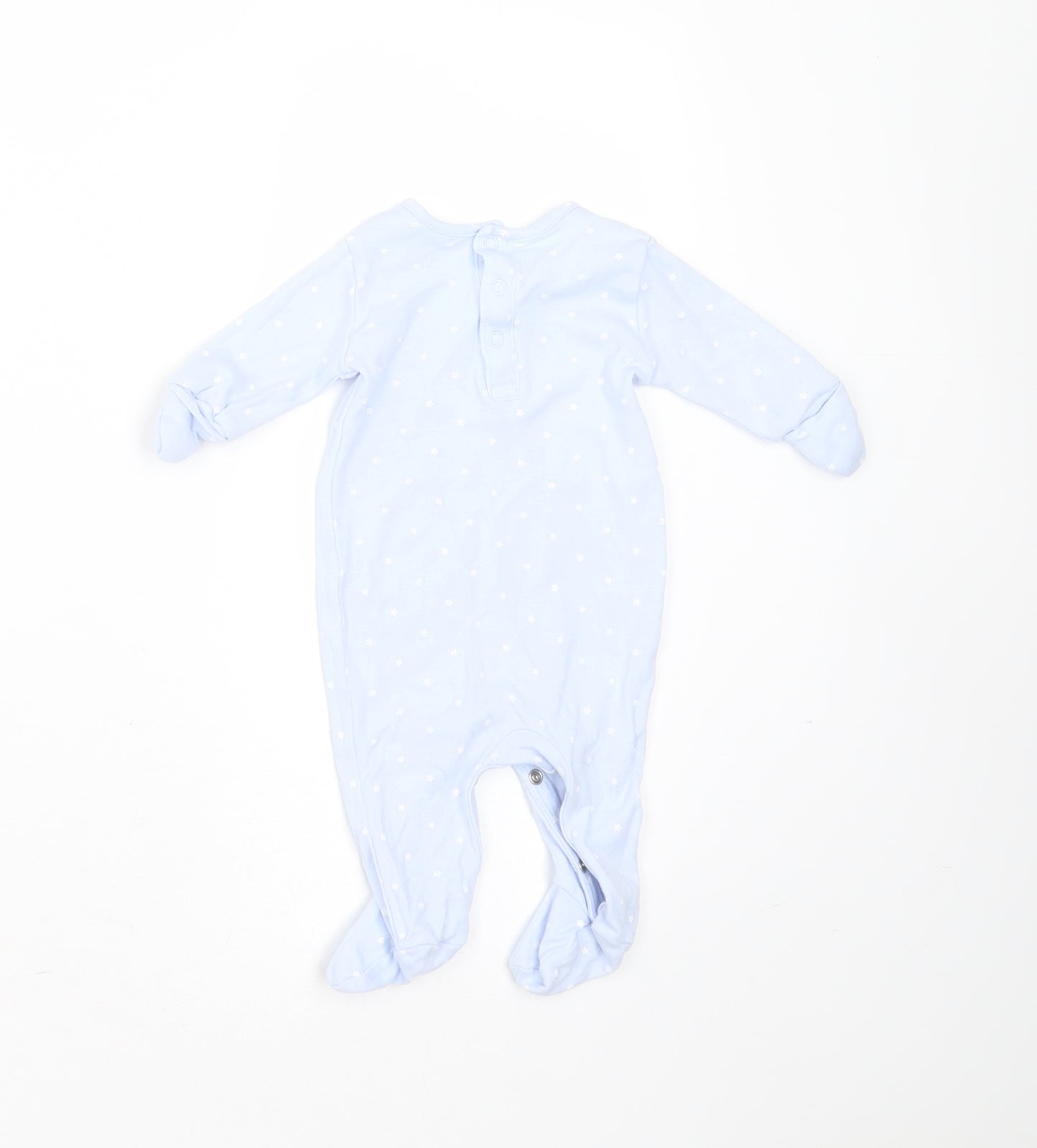 Matalan Boys Blue Geometric Cotton Babygrow One-Piece Size Newborn   - boy in love with his mummy