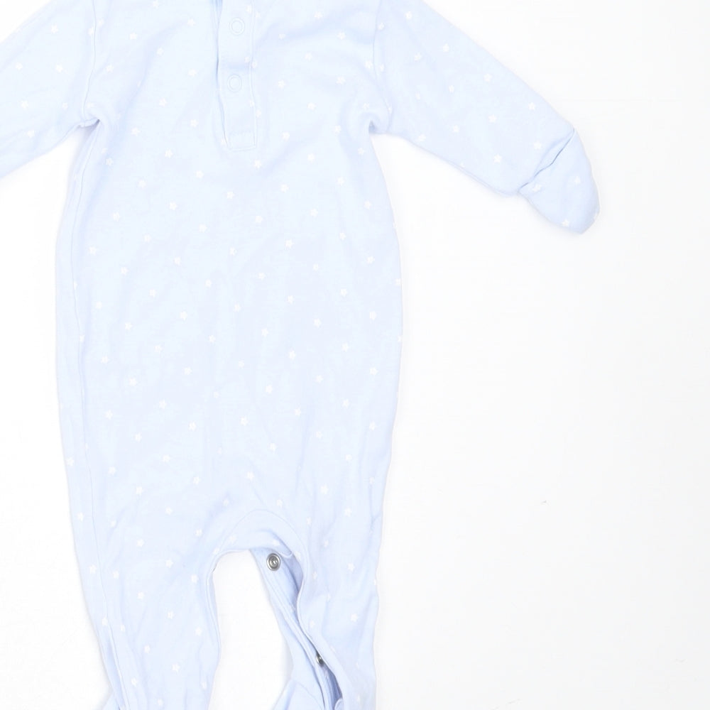 Matalan Boys Blue Geometric Cotton Babygrow One-Piece Size Newborn   - boy in love with his mummy