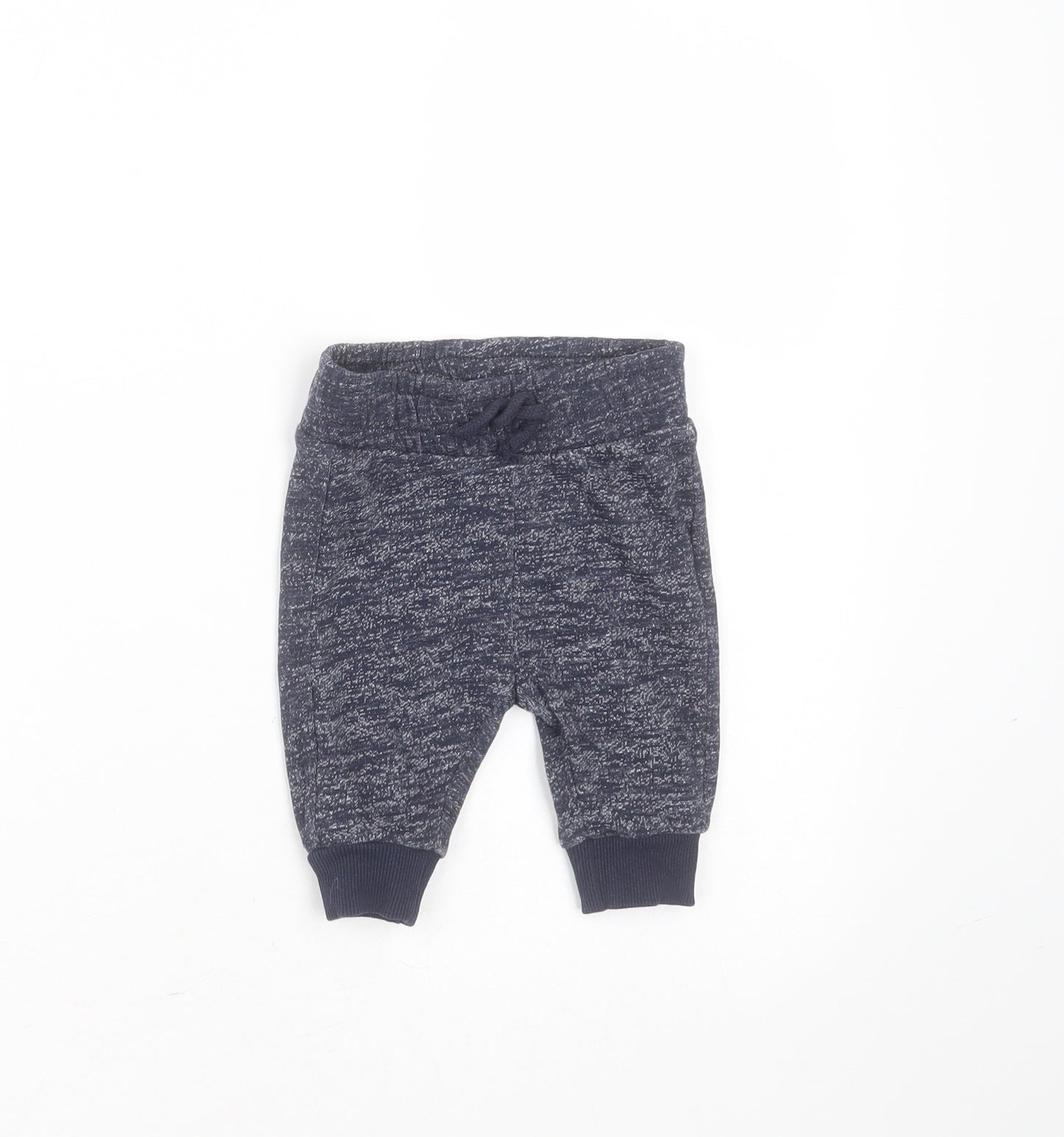 Nutmeg Baby Blue  Cotton Jogger Trousers Size 0-3 Months  Drawstring