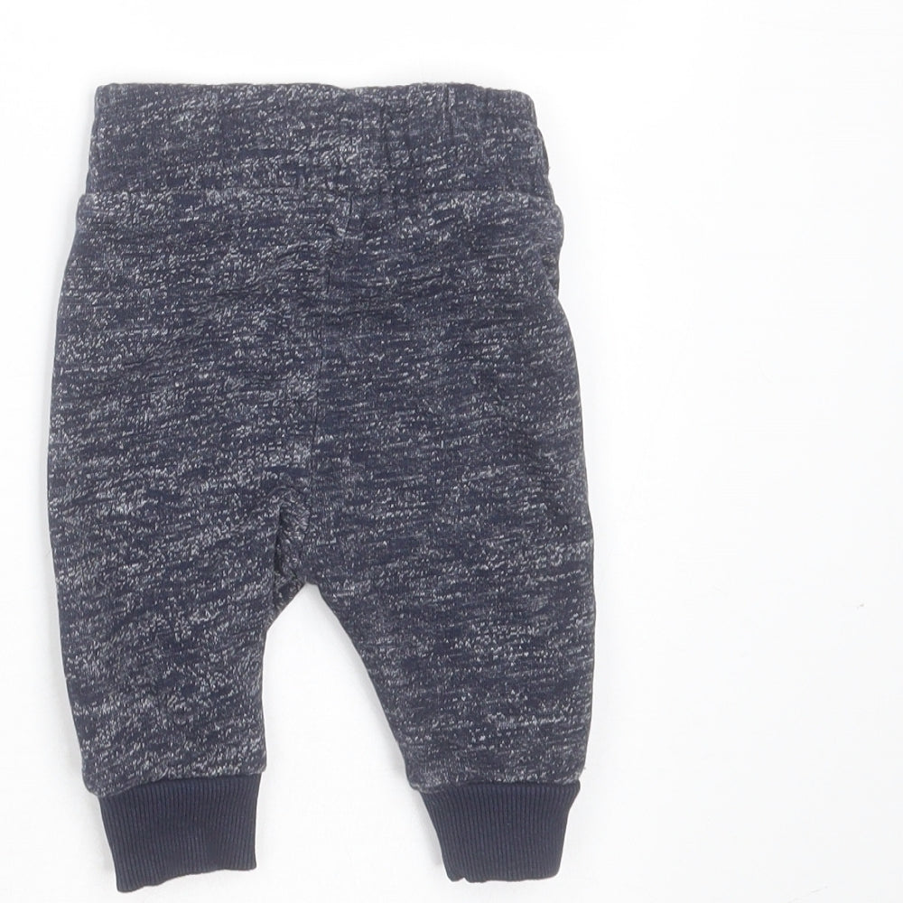 Nutmeg Baby Blue  Cotton Jogger Trousers Size 0-3 Months  Drawstring