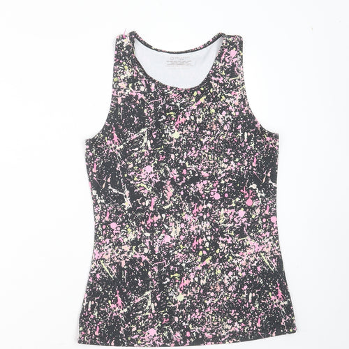 Primark Girls Black  Polyester Basic Tank Size 12-13 Years Round Neck  - active wear