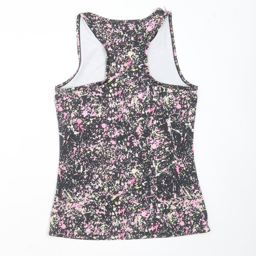 Primark Girls Black  Polyester Basic Tank Size 12-13 Years Round Neck  - active wear