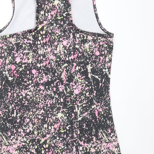 Primark Girls Black  Polyester Basic Tank Size 12-13 Years Round Neck  - active wear
