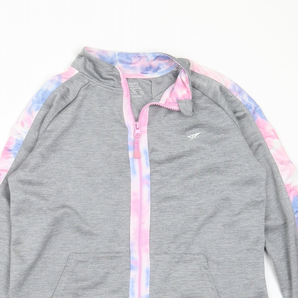Primark Girls Grey   Track Jacket Jacket Size 12-13 Years  Zip - active wear