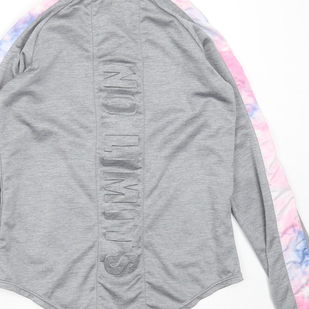 Primark Girls Grey   Track Jacket Jacket Size 12-13 Years  Zip - active wear