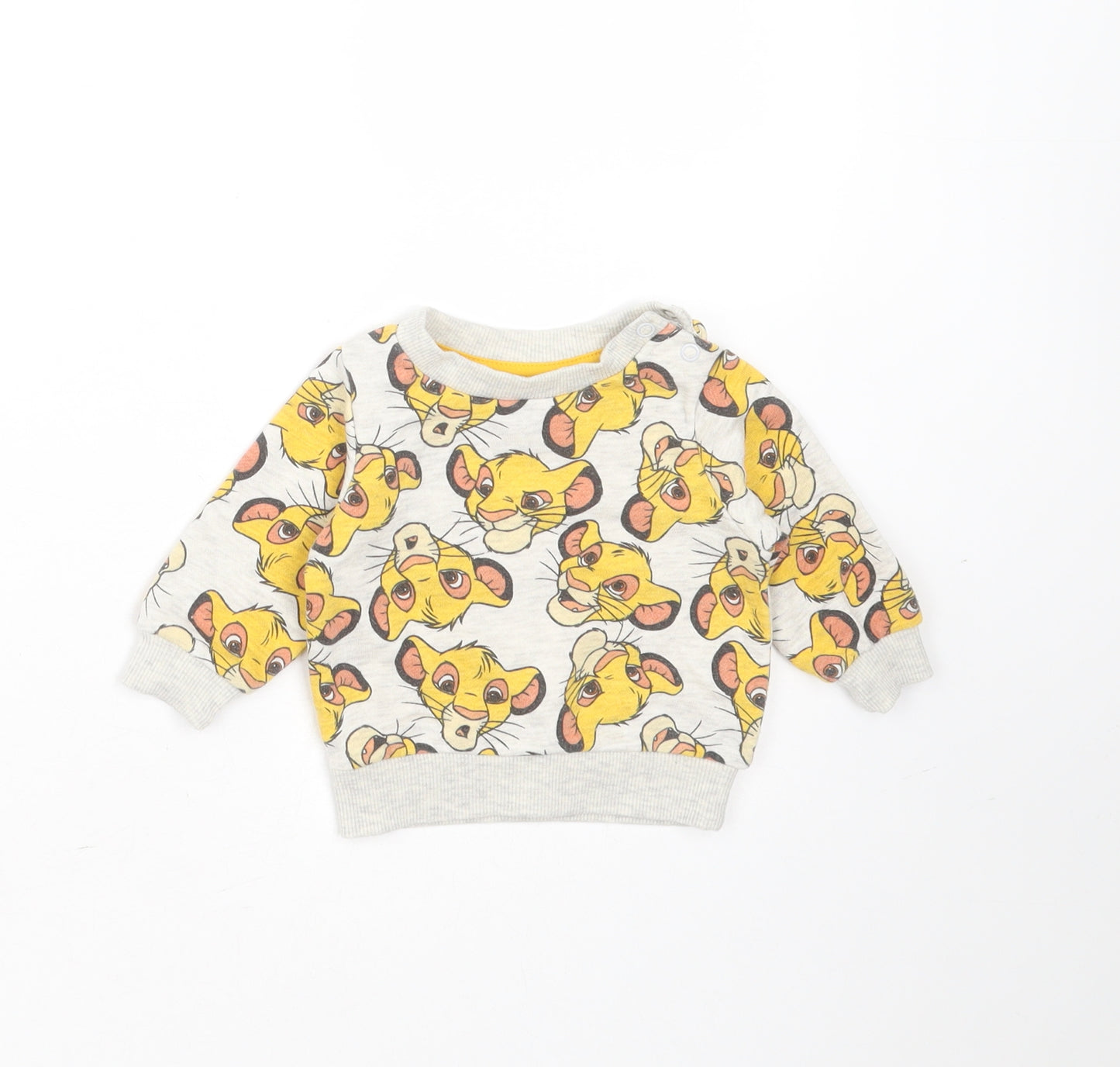 Disney Baby Beige  Polyester Pullover Jumper Size 0-3 Months   - Lion King Simba