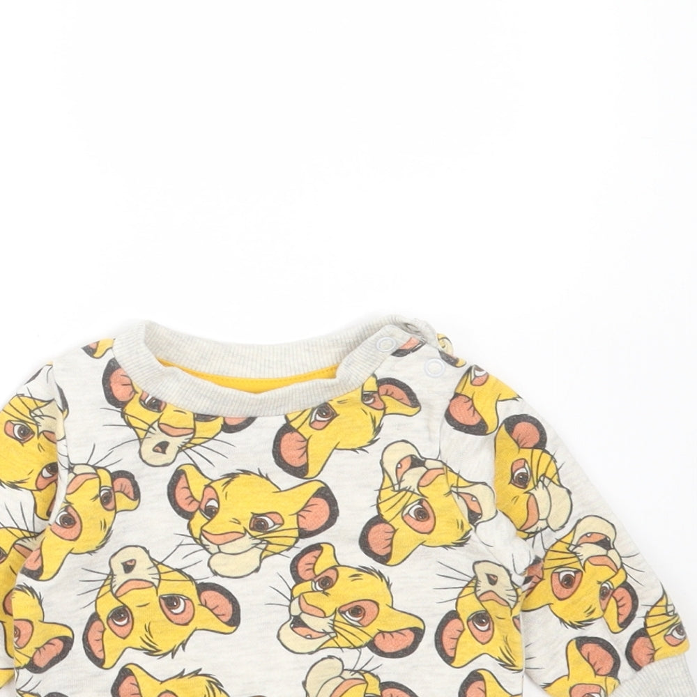 Disney Baby Beige  Polyester Pullover Jumper Size 0-3 Months   - Lion King Simba