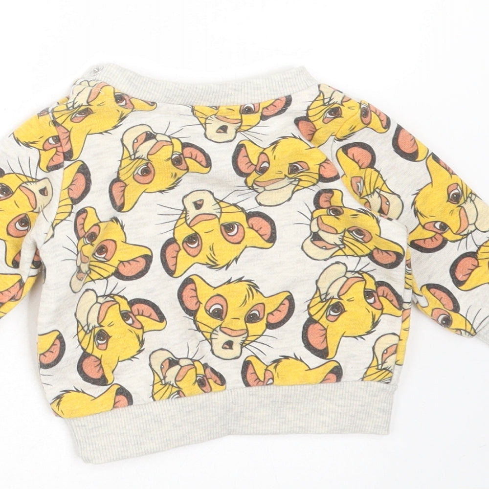 Disney Baby Beige  Polyester Pullover Jumper Size 0-3 Months   - Lion King Simba