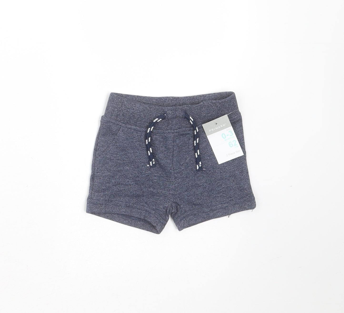Primark Baby Blue  Polyester Cropped Trousers Size 0-3 Months  Drawstring - shorts