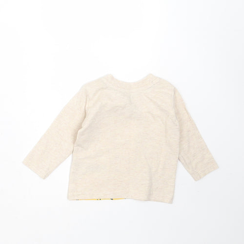 Primark Baby Beige  Cotton Basic T-Shirt Size 0-3 Months Round Neck  - Simba Lion King