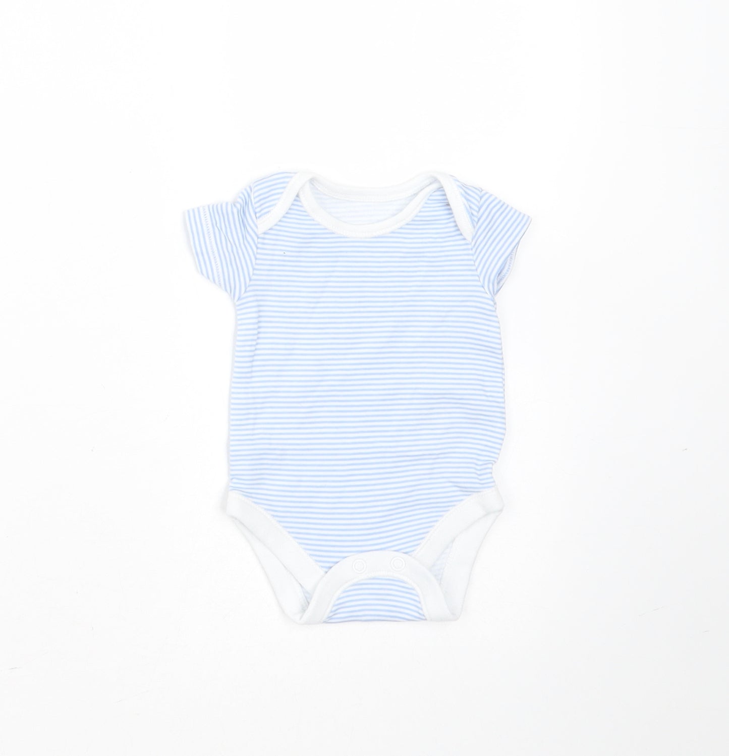 Nutmeg Baby Blue Striped Cotton Babygrow One-Piece Size Newborn