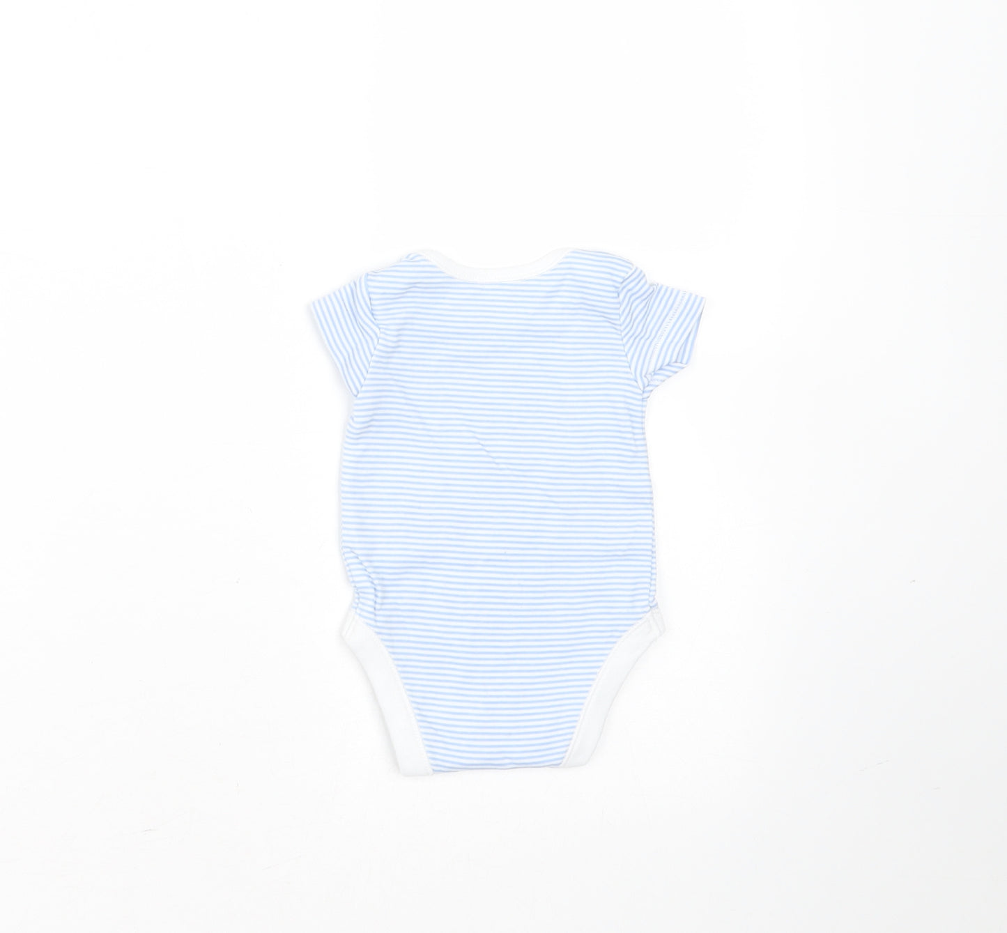 Nutmeg Baby Blue Striped Cotton Babygrow One-Piece Size Newborn
