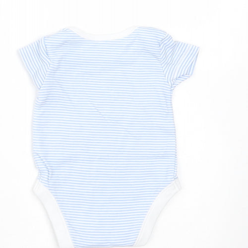 Nutmeg Baby Blue Striped Cotton Babygrow One-Piece Size Newborn