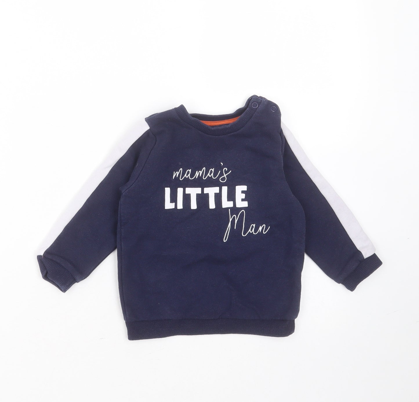 FRED & FLO Boys Blue  Polyester Pullover Jumper Size 9-12 Months   - mammas little man