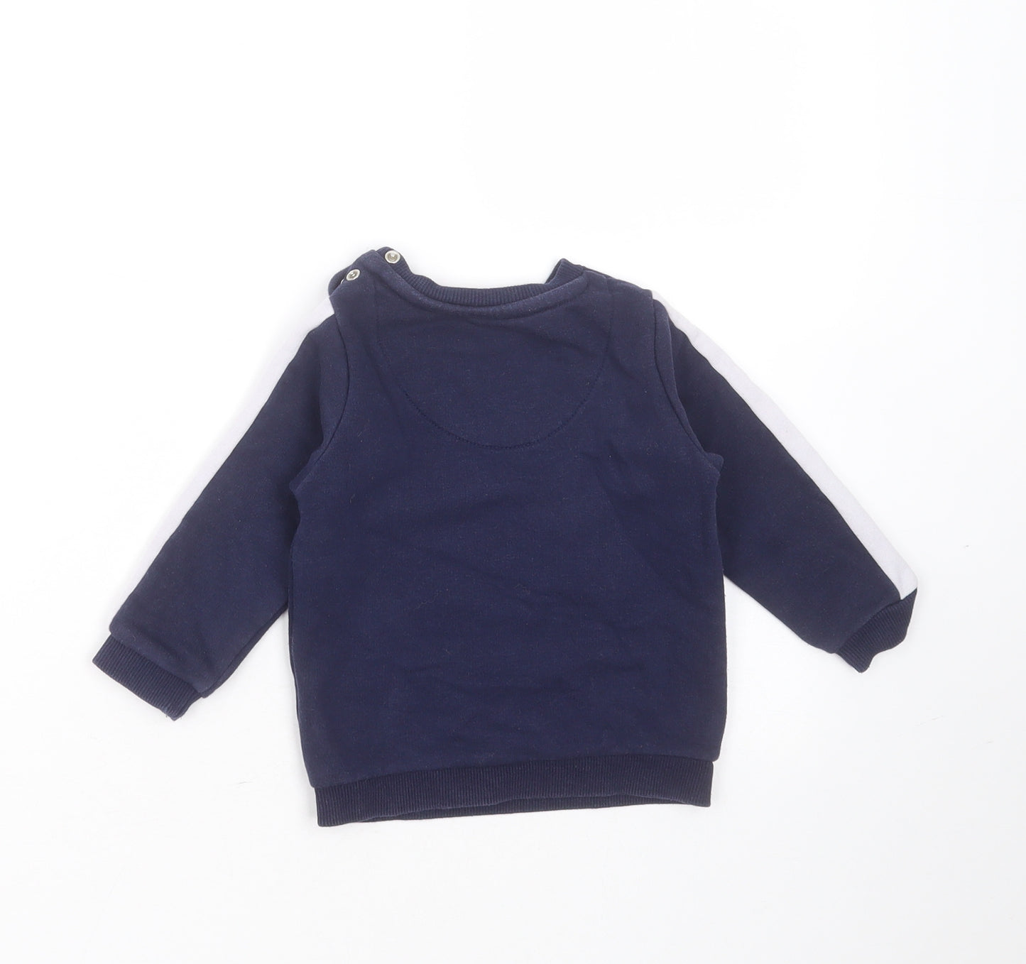 FRED & FLO Boys Blue  Polyester Pullover Jumper Size 9-12 Months   - mammas little man