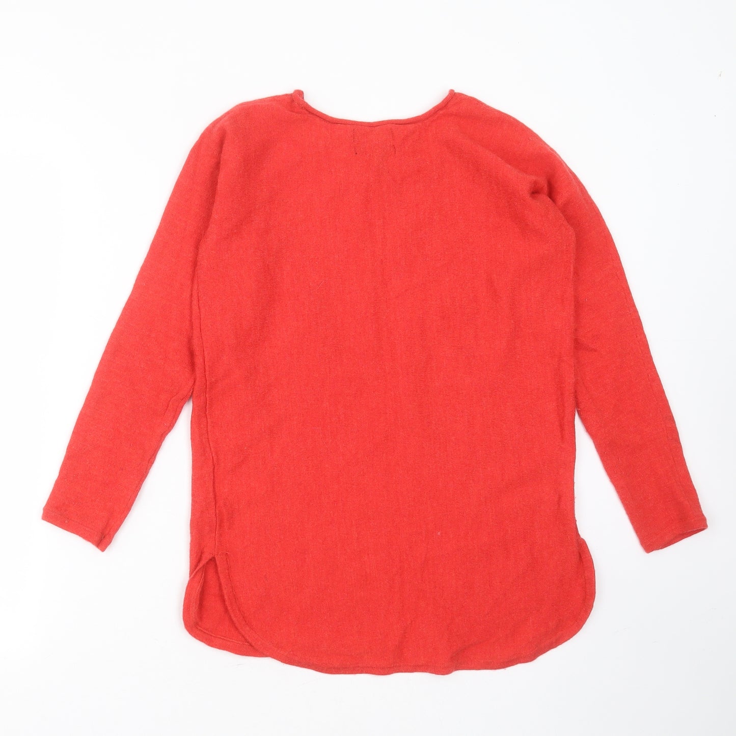 Cynthia Rowley Womens Red Round Neck  Wool Pullover Jumper Size M