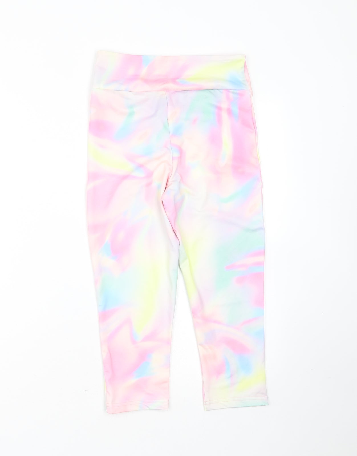 Primark Girls Multicoloured Tie Dye Polyester Capri Trousers Size 11-12 Years  Extra-Slim  - Cropped Activewear