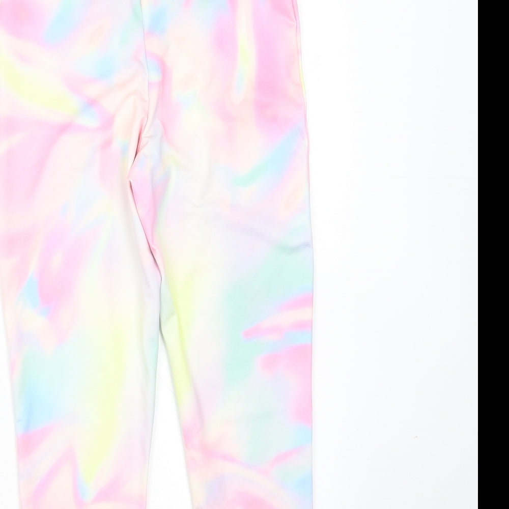 Primark Girls Multicoloured Tie Dye Polyester Capri Trousers Size 11-12 Years  Extra-Slim  - Cropped Activewear