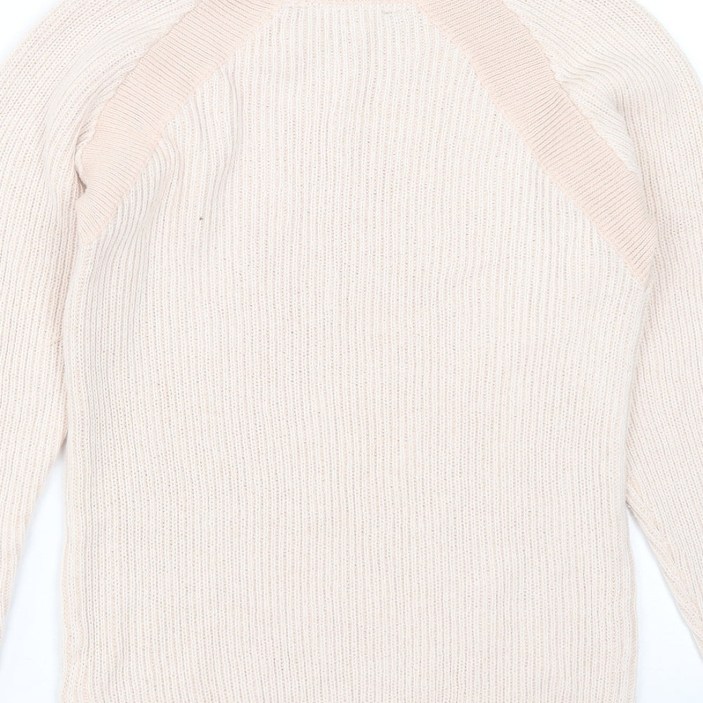 Principles Womens Pink Round Neck  Nylon Pullover Jumper Size 8