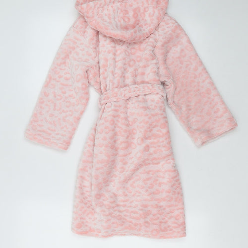 SLEEP BOUTIQUE Girls Pink Geometric Polyester Top Robe Size 5-6 Years  Tie