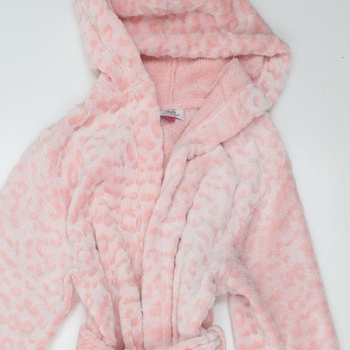 SLEEP BOUTIQUE Girls Pink Geometric Polyester Top Robe Size 5-6 Years  Tie