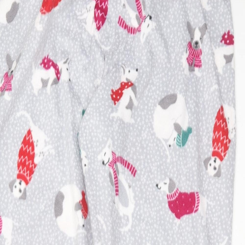 Marks and Spencer Womens Grey Solid Polyester  Pyjama Pants Size 16   - dog pattern