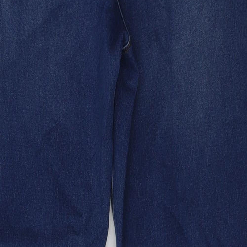 Matalan Womens Blue  Cotton Skinny Jeans Size 16 L32 in Relaxed Button