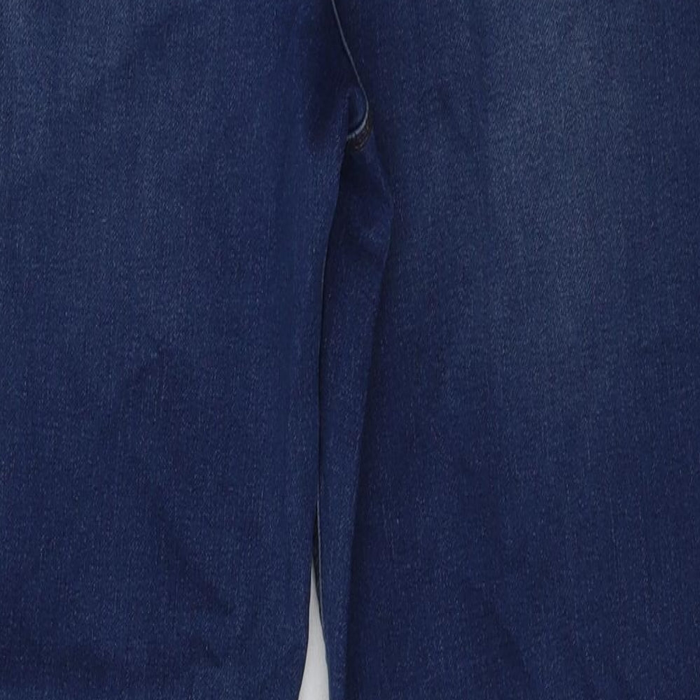 Matalan Womens Blue  Cotton Skinny Jeans Size 16 L32 in Relaxed Button