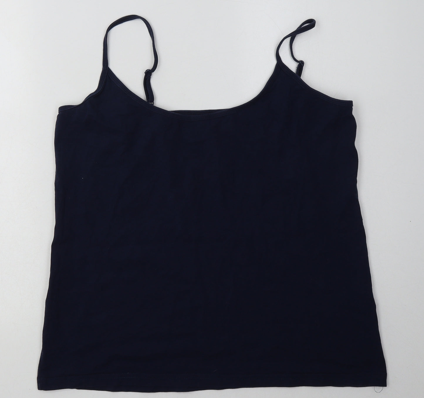 South Womens Blue  Cotton Basic Tank Size 20 Scoop Neck