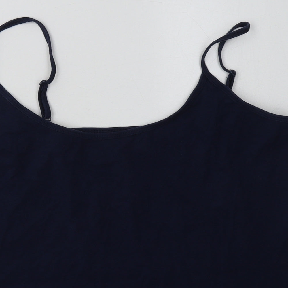 South Womens Blue  Cotton Basic Tank Size 20 Scoop Neck