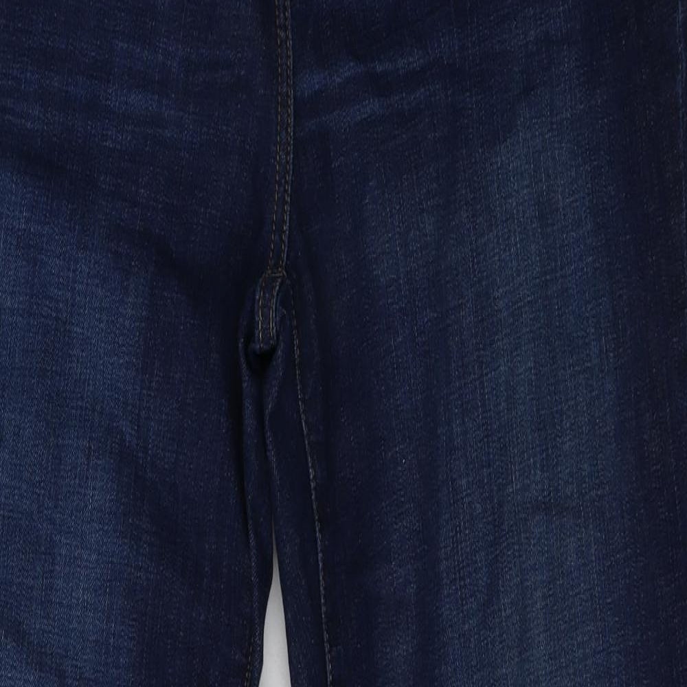 NEXT Womens Blue  Cotton Bootcut Jeans Size 18 L32 in Regular Button