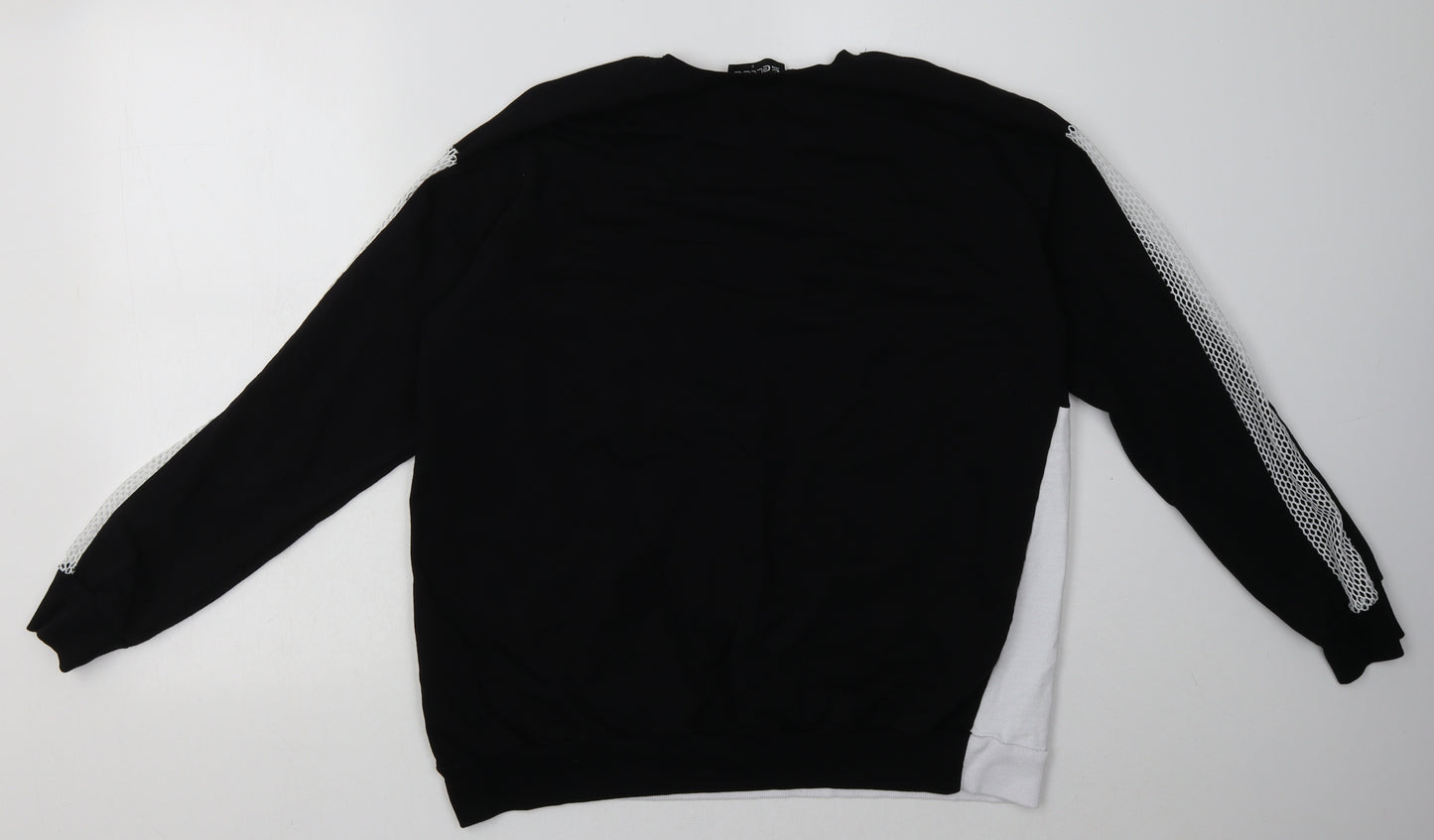 Select Womens Black Plaid Cotton Pullover Sweatshirt Size M  Pullover - athletic edition