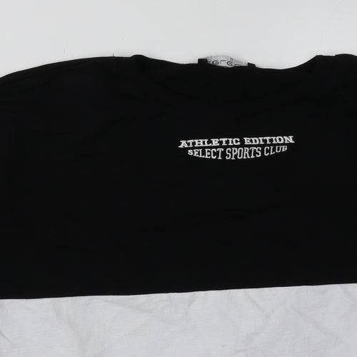Select Womens Black Plaid Cotton Pullover Sweatshirt Size M  Pullover - athletic edition