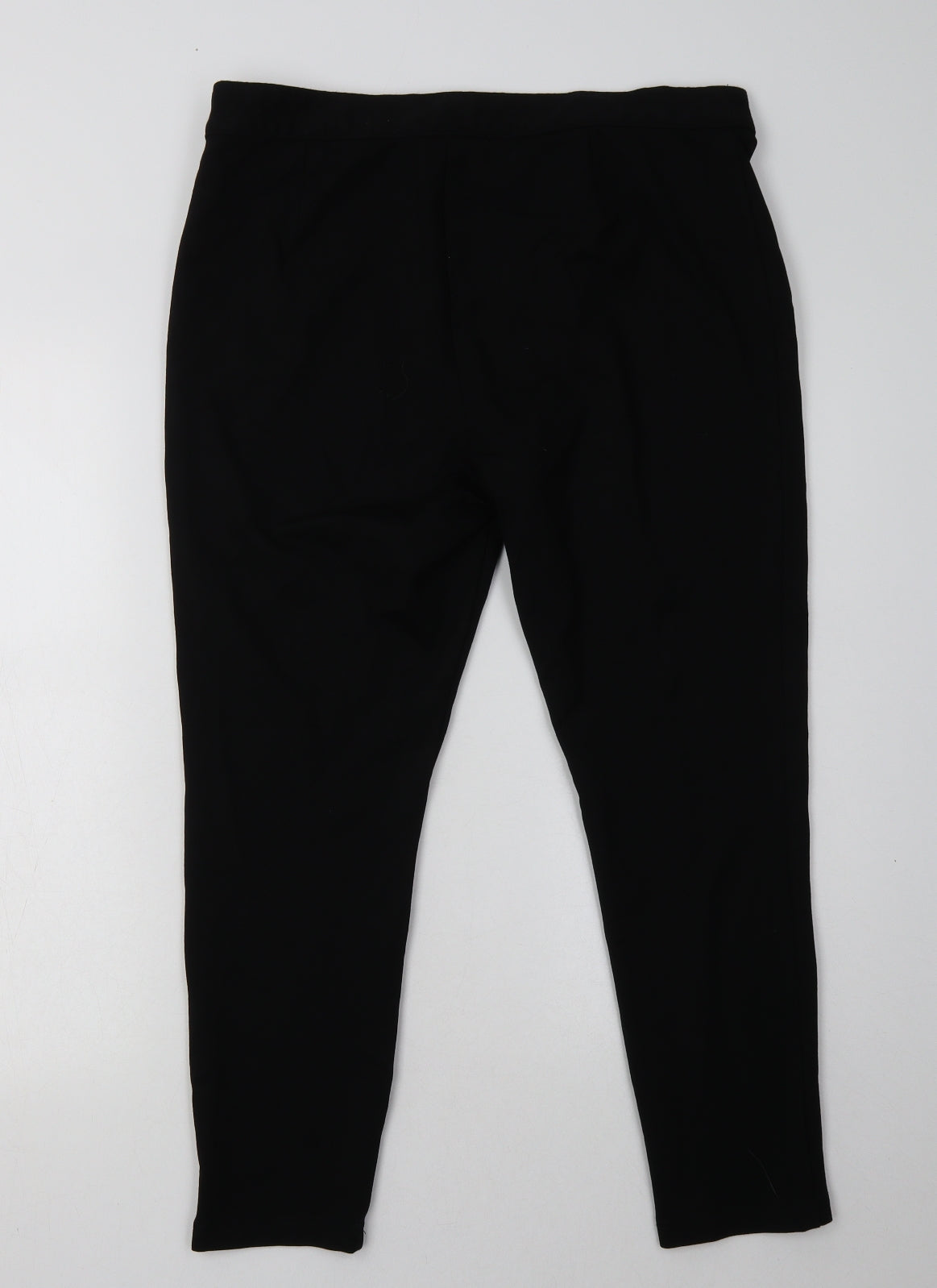George Womens Black  Viscose Capri Trousers Size 16 L27 in Regular Button