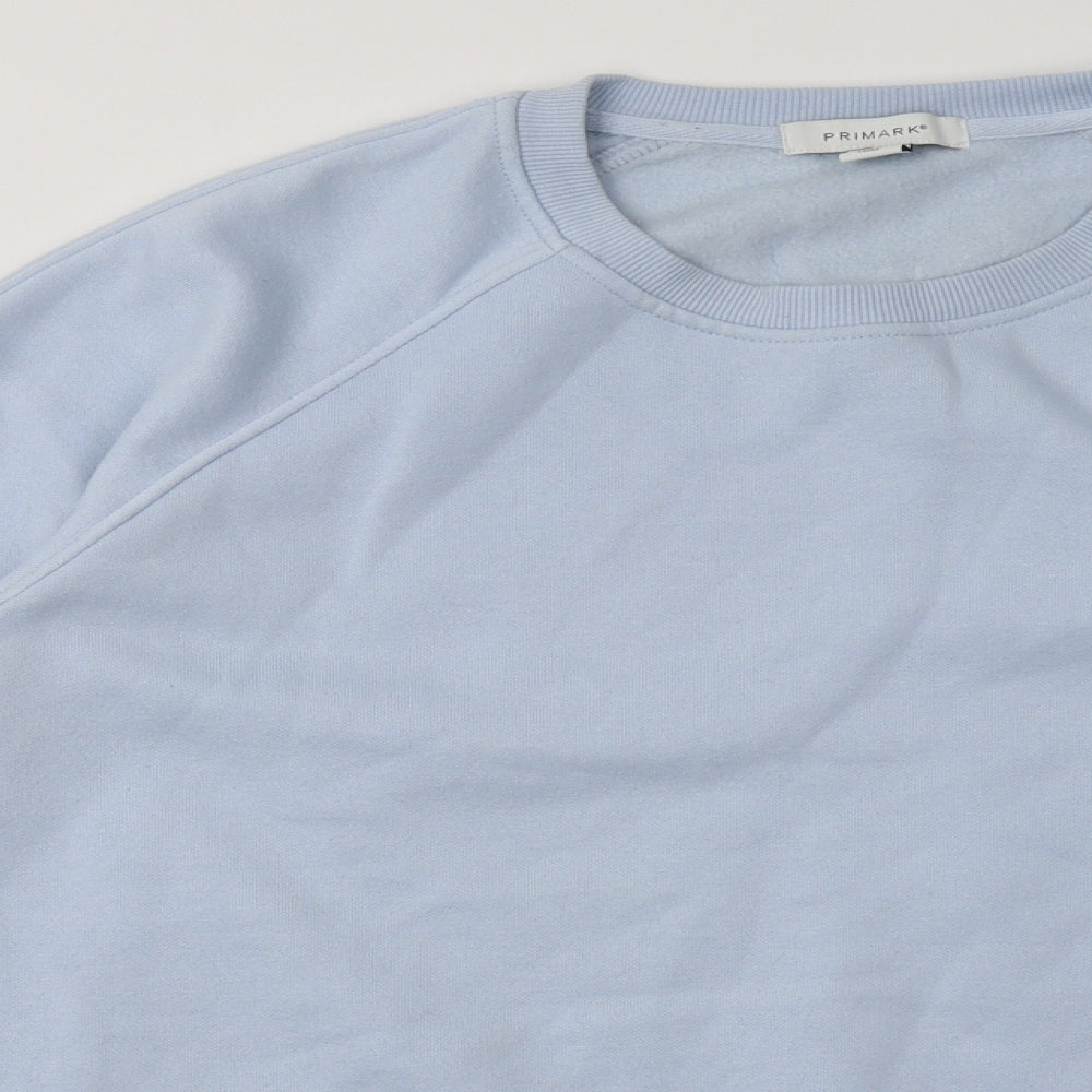 Primark Womens Blue  Cotton Pullover Sweatshirt Size M  Pullover - side zips