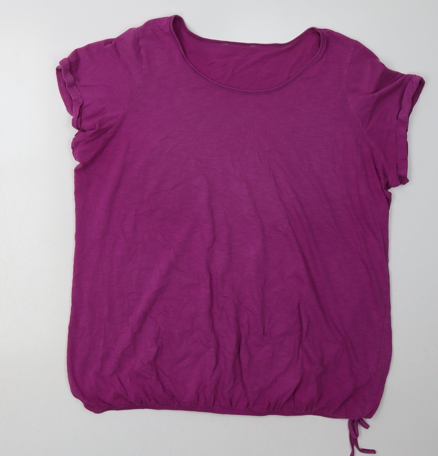 George Womens Purple  Cotton Basic T-Shirt Size 22 Crew Neck