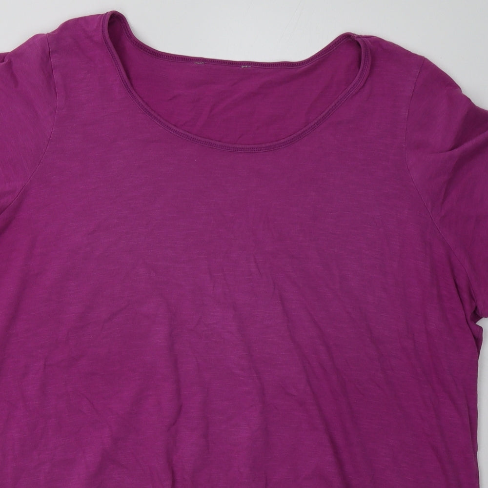 George Womens Purple  Cotton Basic T-Shirt Size 22 Crew Neck
