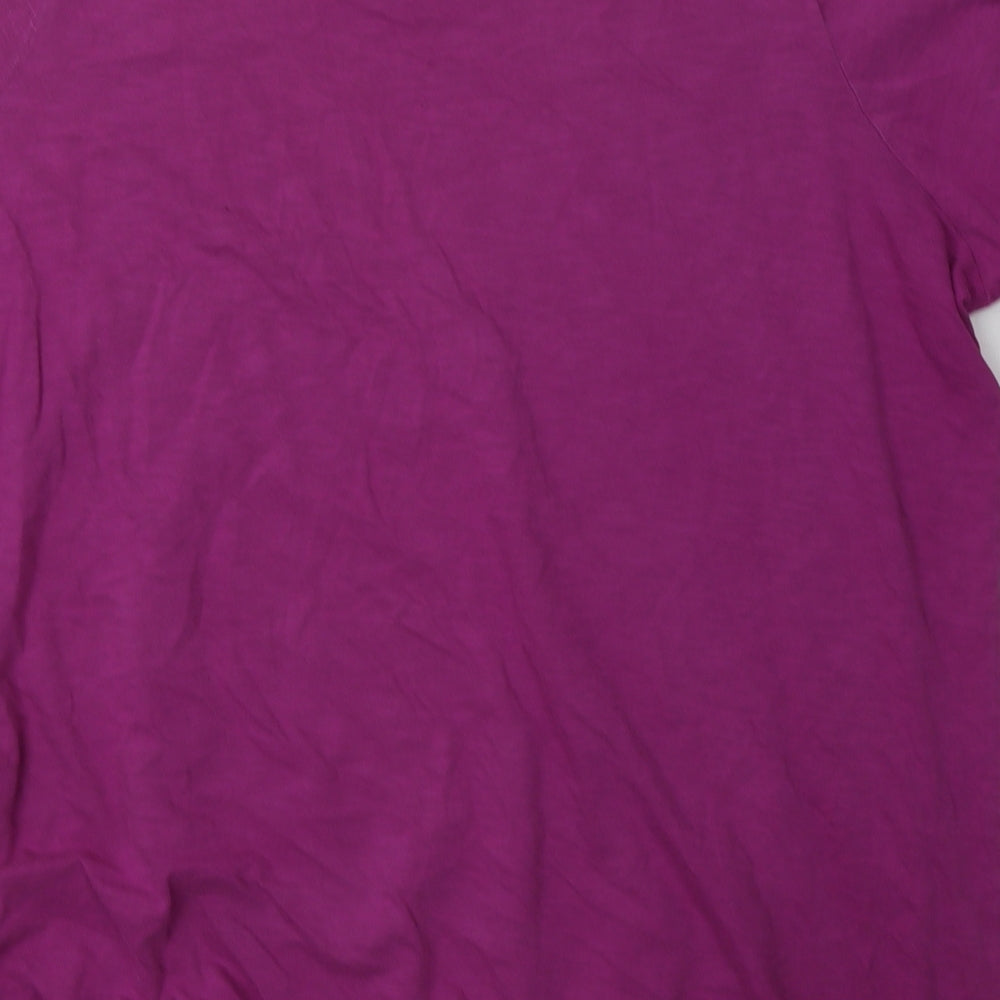 George Womens Purple  Cotton Basic T-Shirt Size 22 Crew Neck