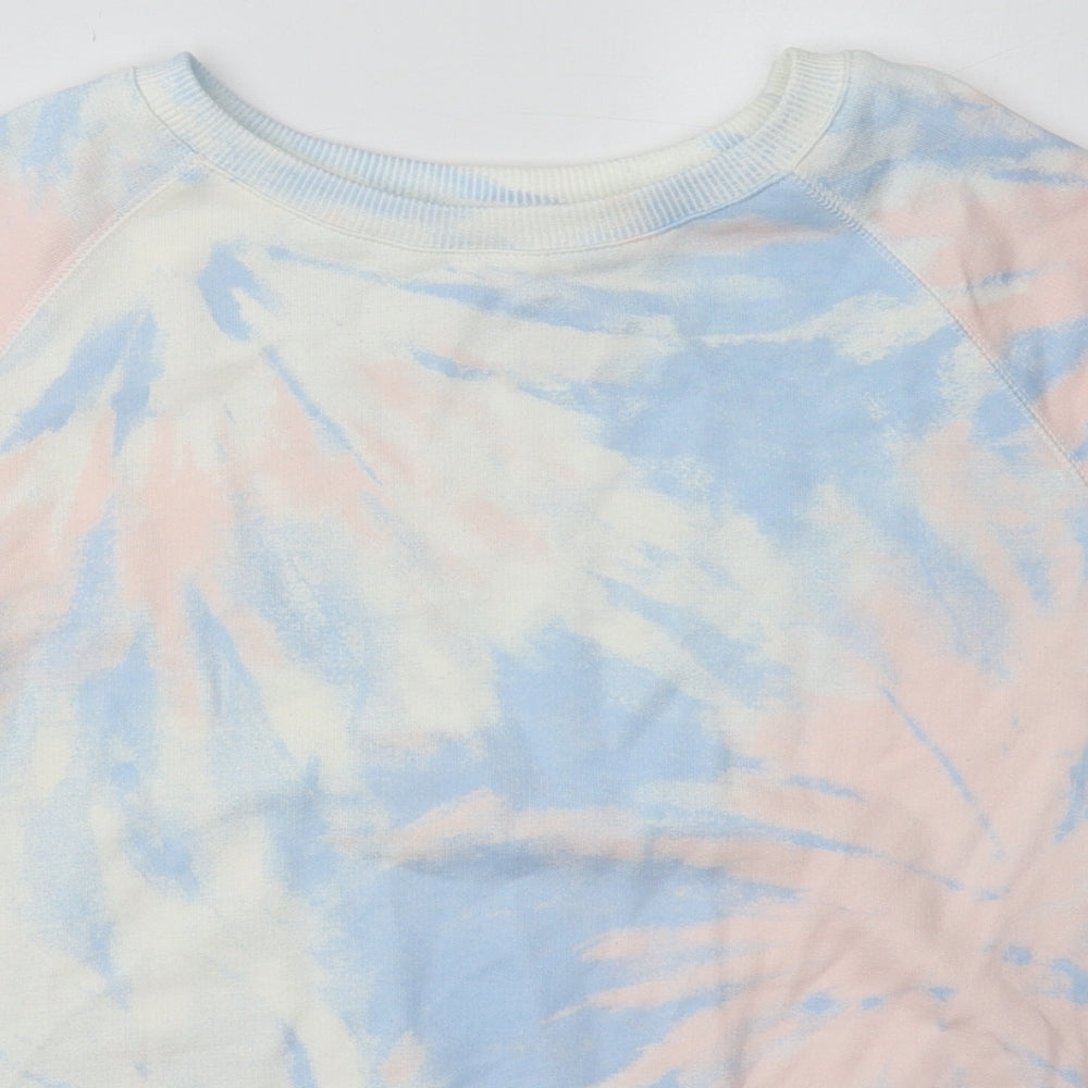 H&M Womens Blue  Cotton Pullover Sweatshirt Size L  Pullover - ombre