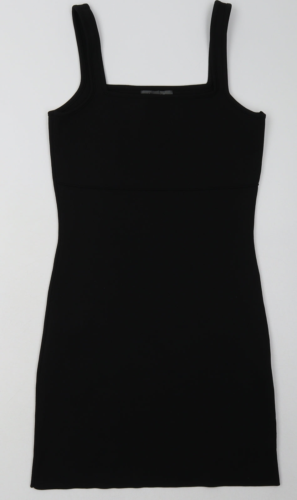 Primark Womens Black  Polyester Bodycon  Size L  Square Neck Pullover