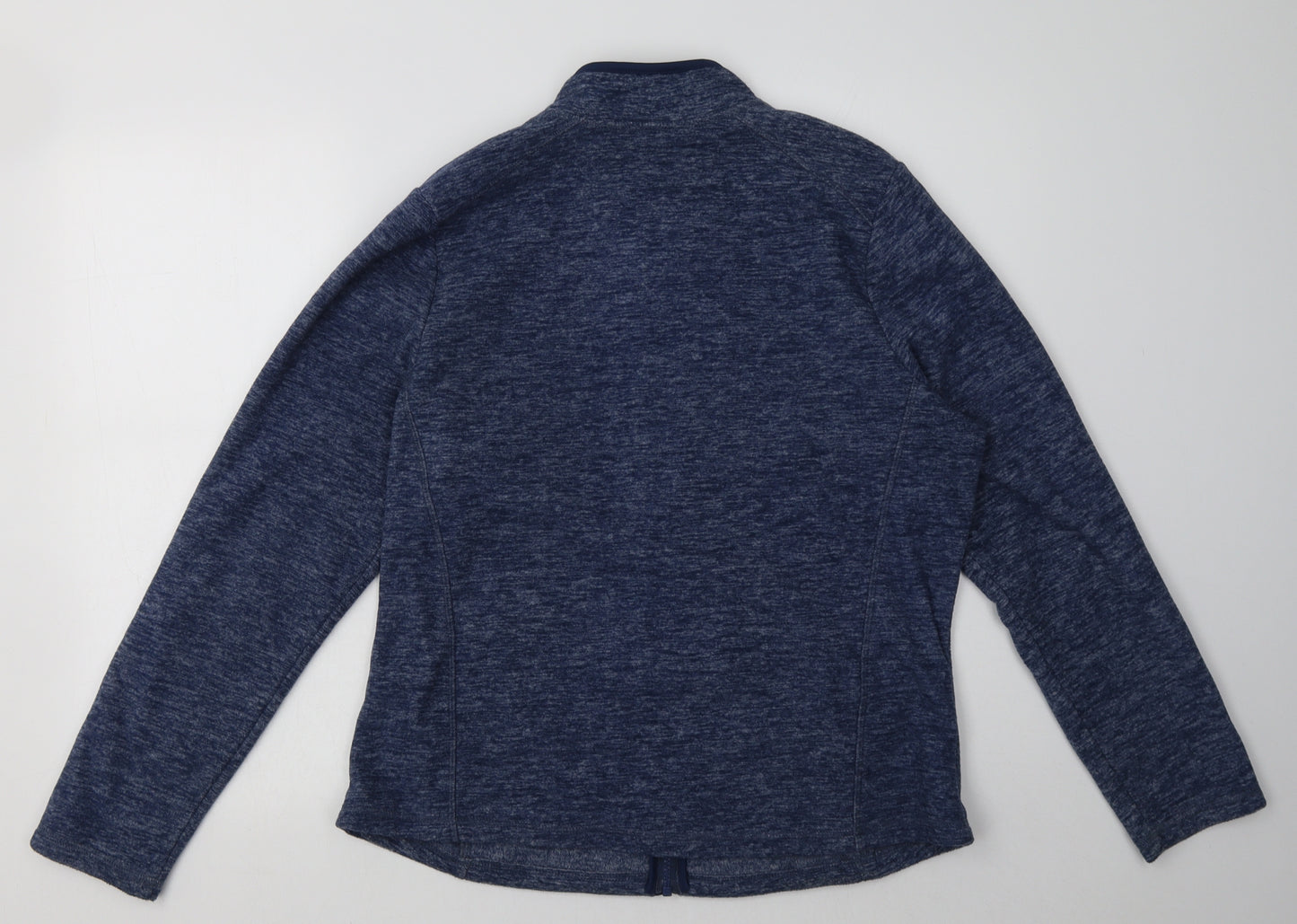 Marks and Spencer Womens Blue  Polyester Full Zip Sweatshirt Size 16  Zip
