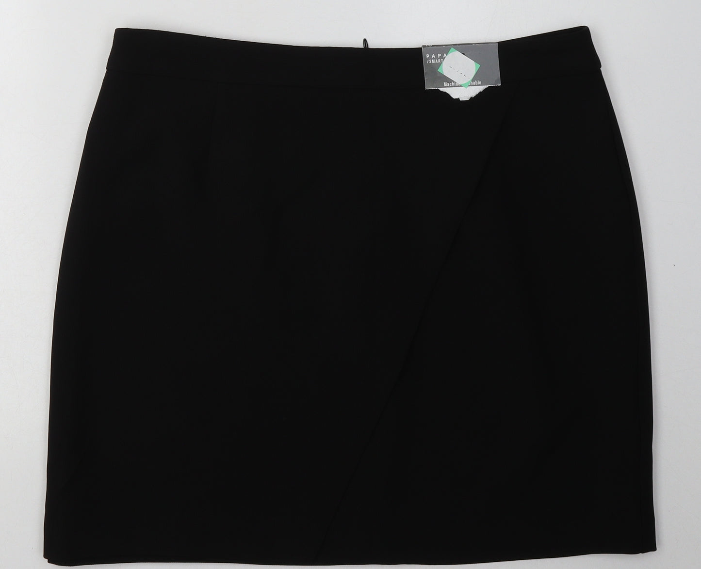 Matalan Womens Black  Polyester A-Line Skirt Size 16   Zip