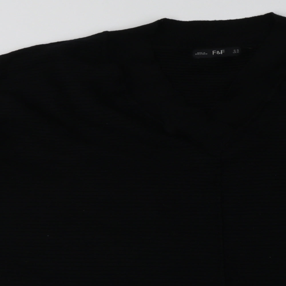 F&F Womens Black  Polyester Pullover Sweatshirt Size 18  Pullover