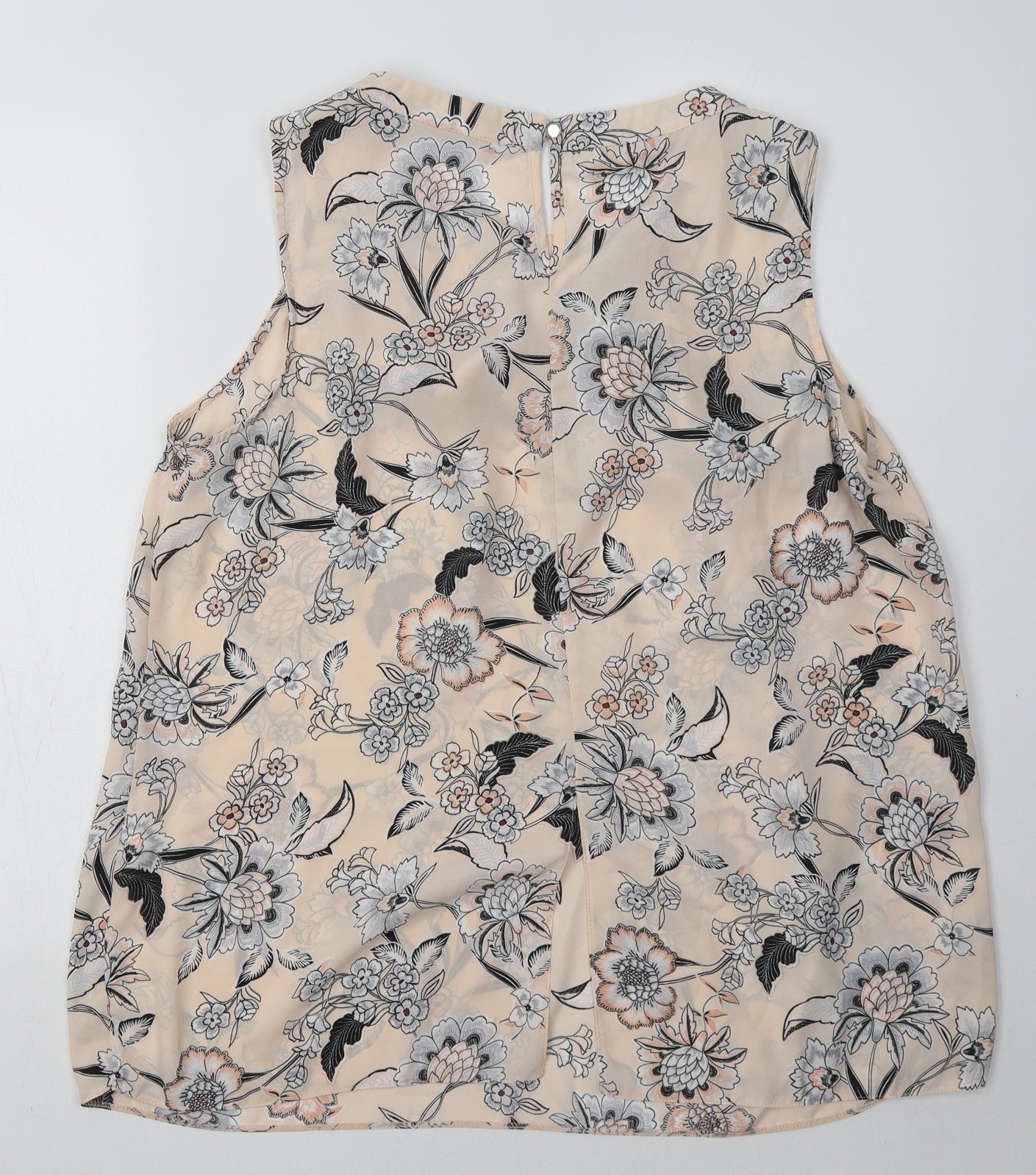 Evans Womens Pink Floral Polyester Basic Tank Size 20 Crew Neck