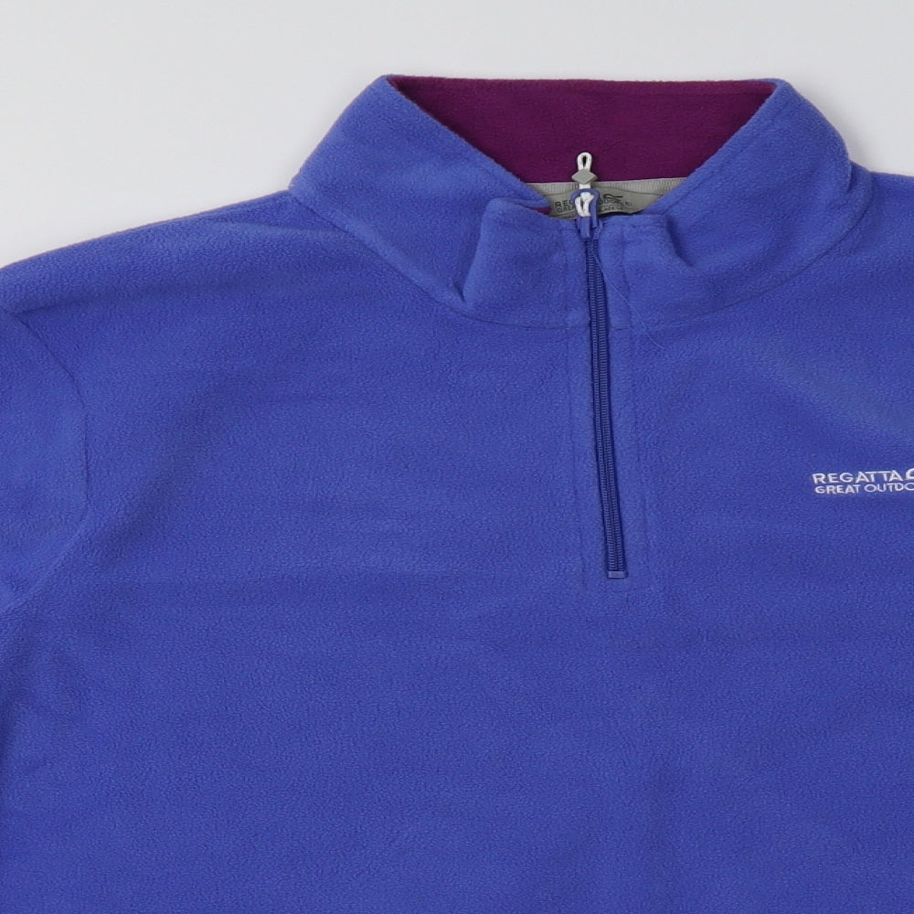 Regatta Womens Blue  Polyester Pullover Sweatshirt Size 16  Zip