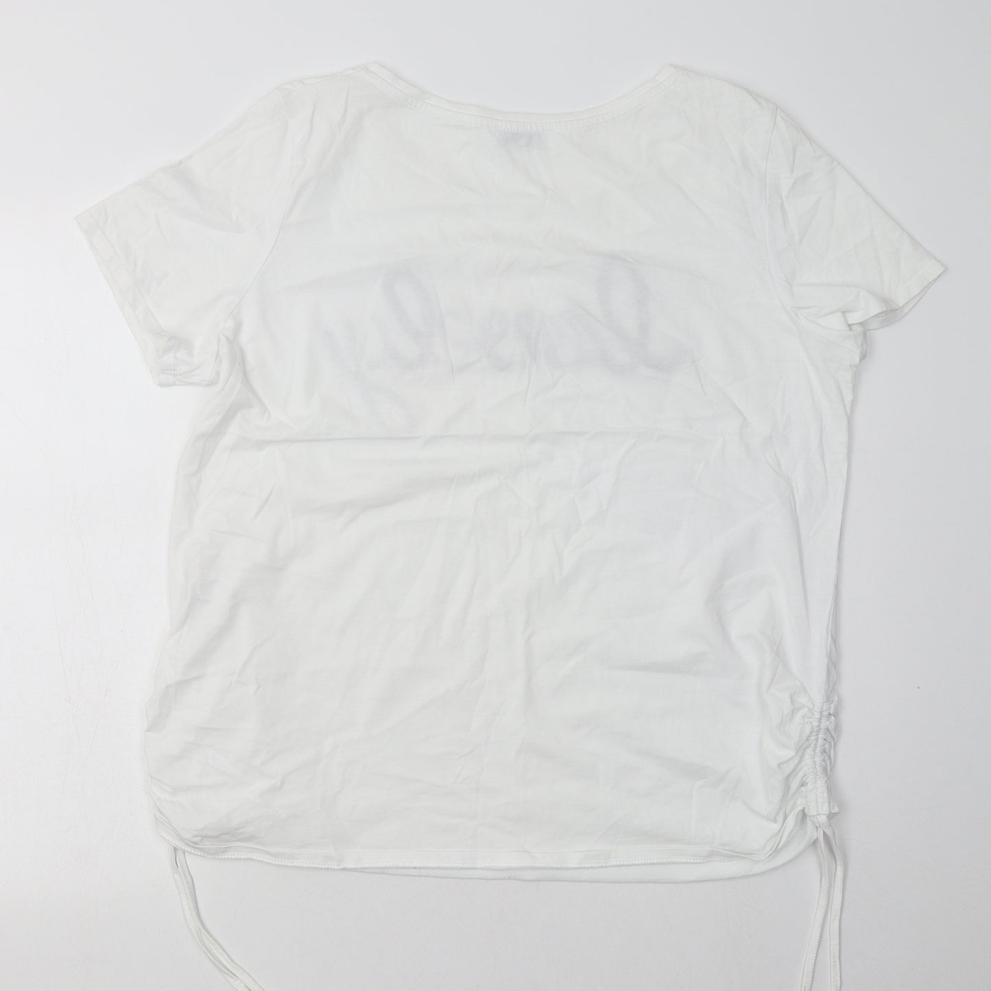 Matalan Womens White  Cotton Basic T-Shirt Size 18 Crew Neck - lovely