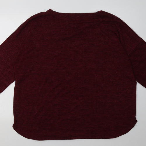 Nutmeg Womens Red  Polyester Pullover Sweatshirt Size 20  Pullover