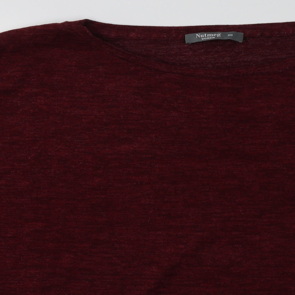 Nutmeg Womens Red  Polyester Pullover Sweatshirt Size 20  Pullover